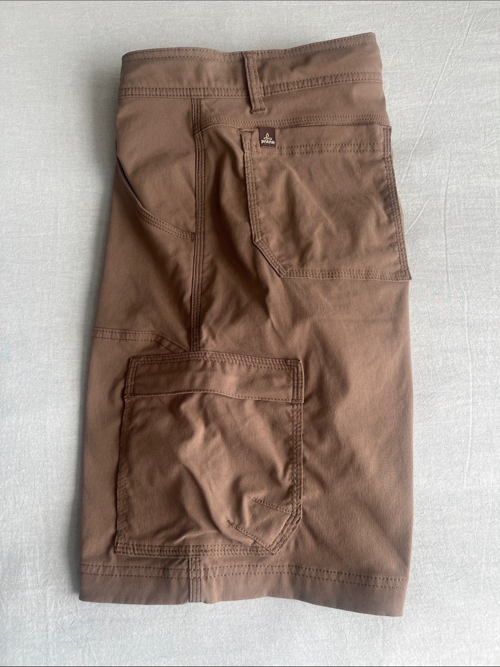 Men's Prana light weight shorts - Olive Brown 32 x 10 - Picture 7 of 12
